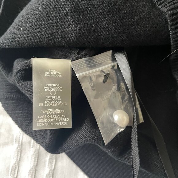 Karl Lagerfeld Paris Button-up Pearl Cardigan Chic - Picture 3 of 4